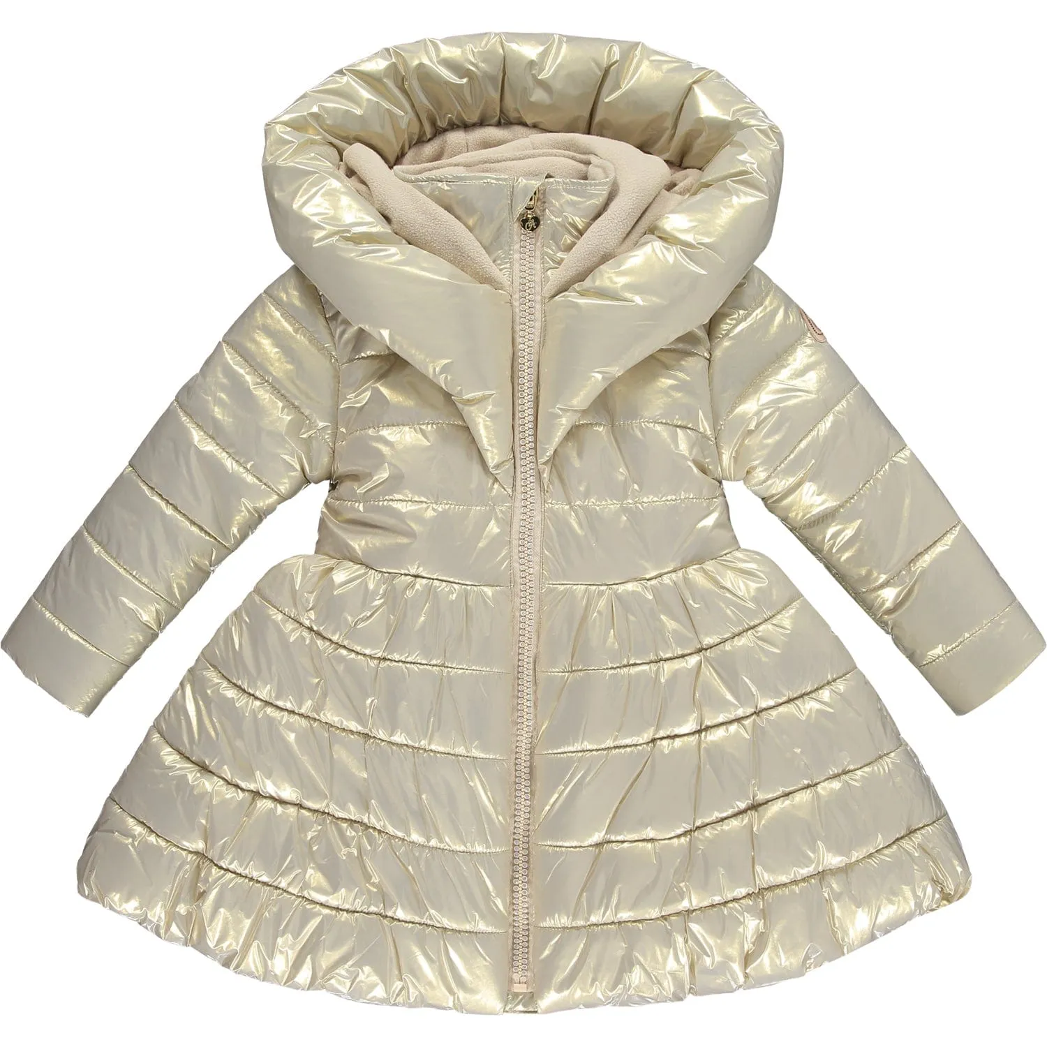 A DEE - Priscilla Metalic Hooded Jacket - Light Gold