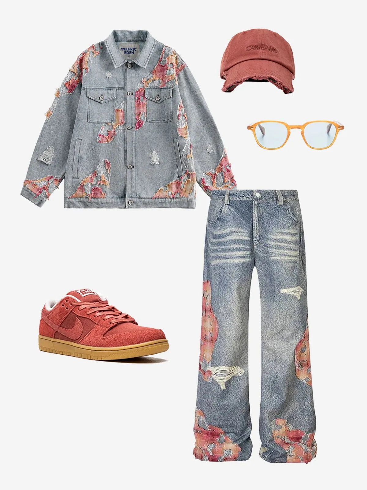 Aelfric Eden Heavy Craftsmanship Lace Denim Jacket