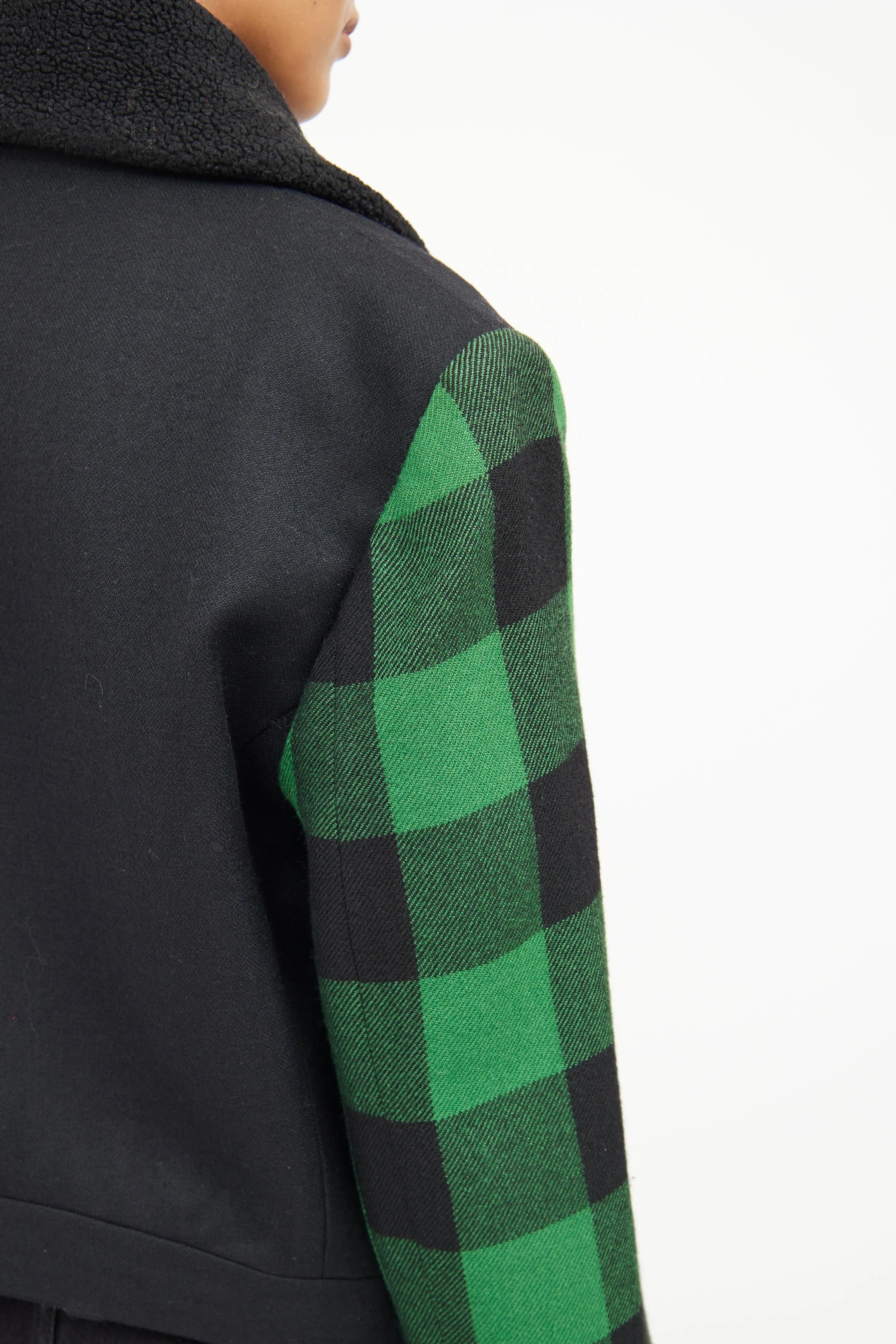 Black & Green Plaid Jacket