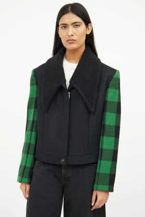 Black & Green Plaid Jacket