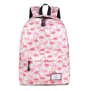 Cute Flamingo Printed Backpack Daypack Girls' Waterproof Lightweight Travel Bag