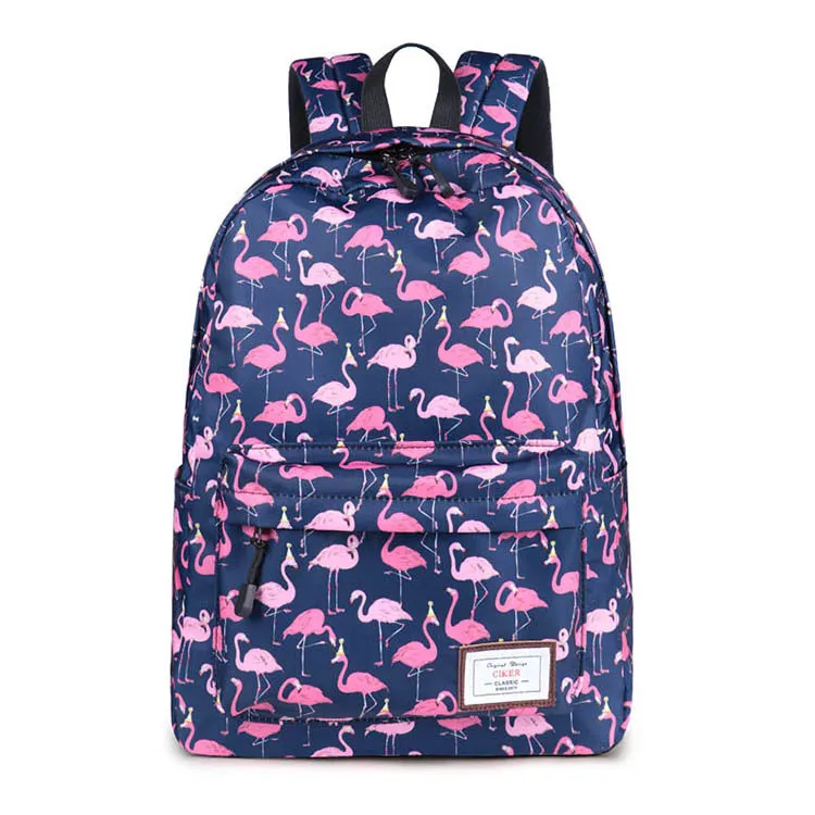 Cute Flamingo Printed Backpack Daypack Girls' Waterproof Lightweight Travel Bag