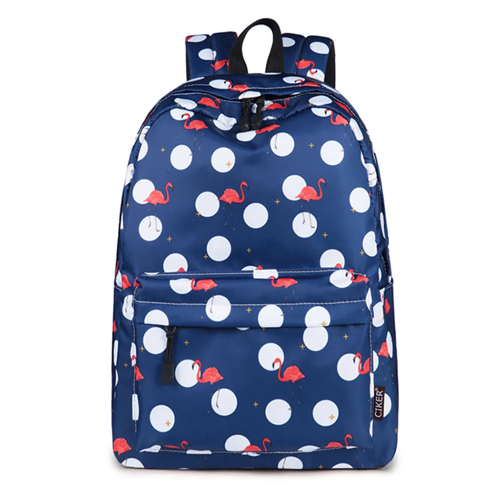 Cute Flamingo Printed Backpack Daypack Girls' Waterproof Lightweight Travel Bag