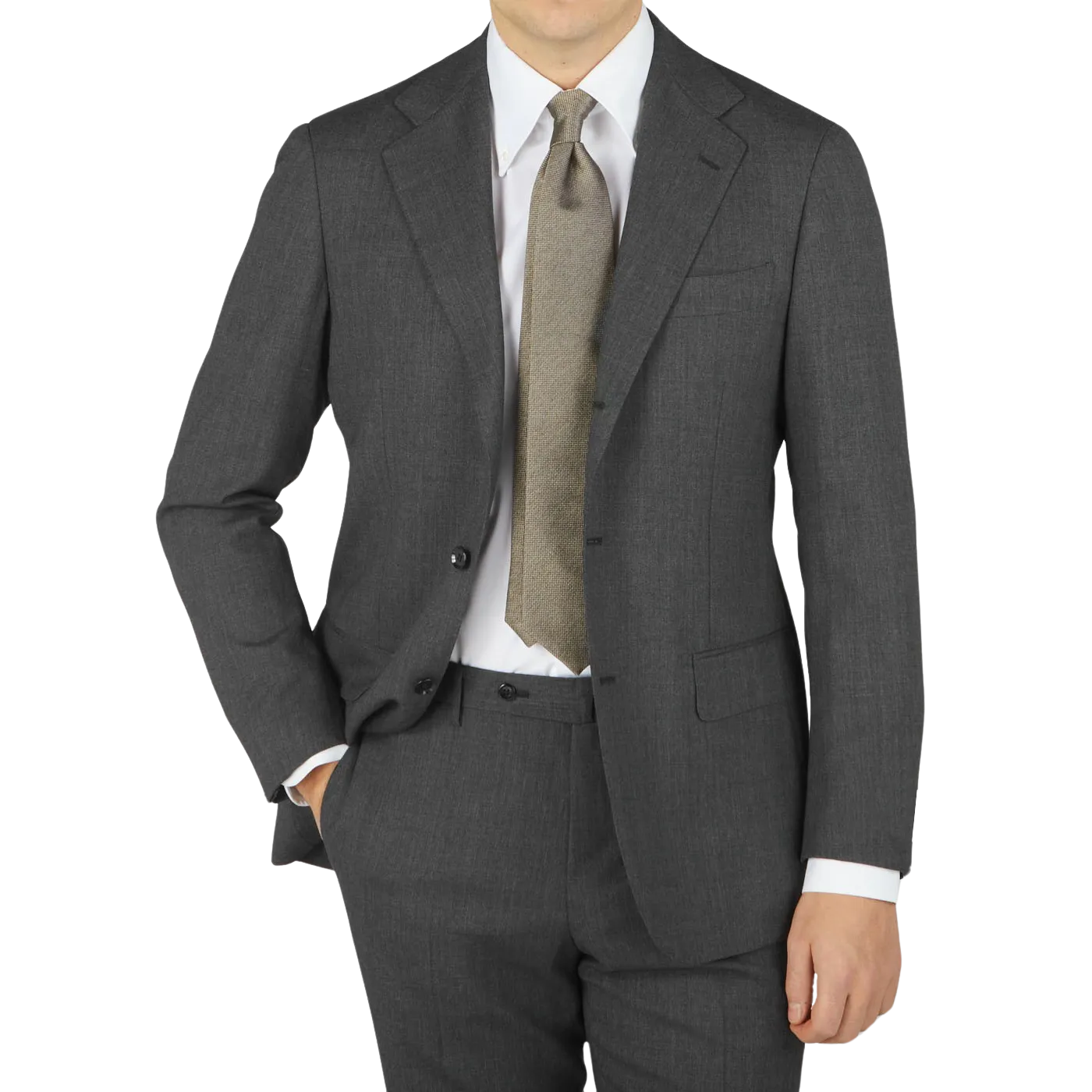 Dark Grey High Twist Wool Suit