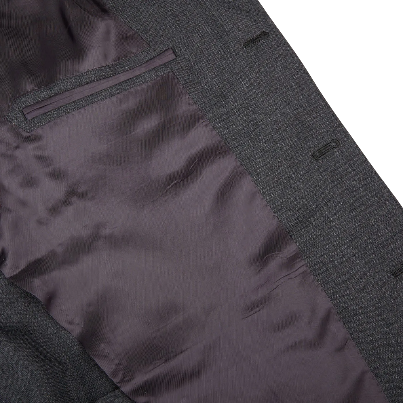 Dark Grey High Twist Wool Suit