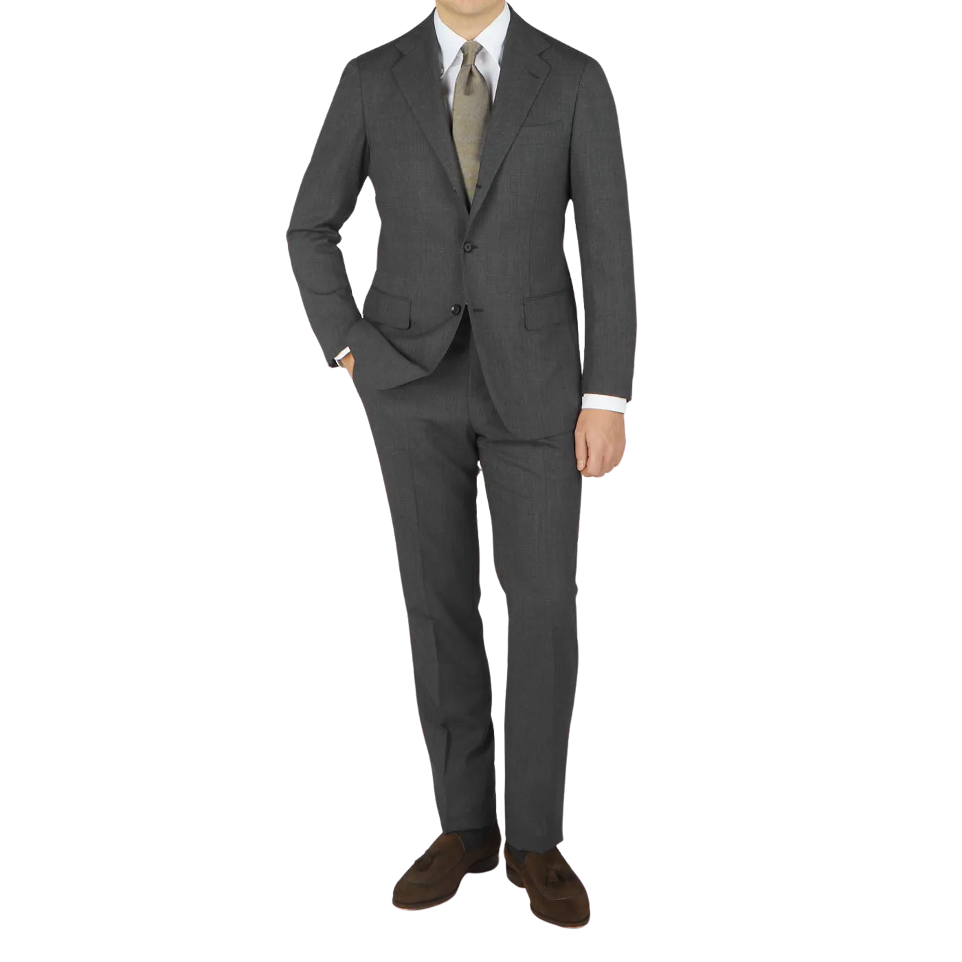 Dark Grey High Twist Wool Suit