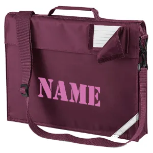 Embroidered Bookbag with strap- Army Text