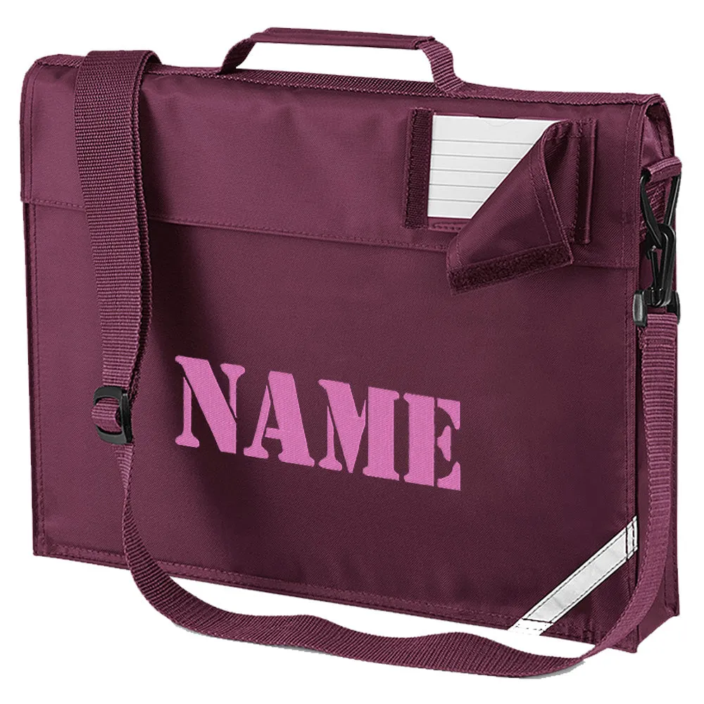 Embroidered Bookbag with strap- Army Text