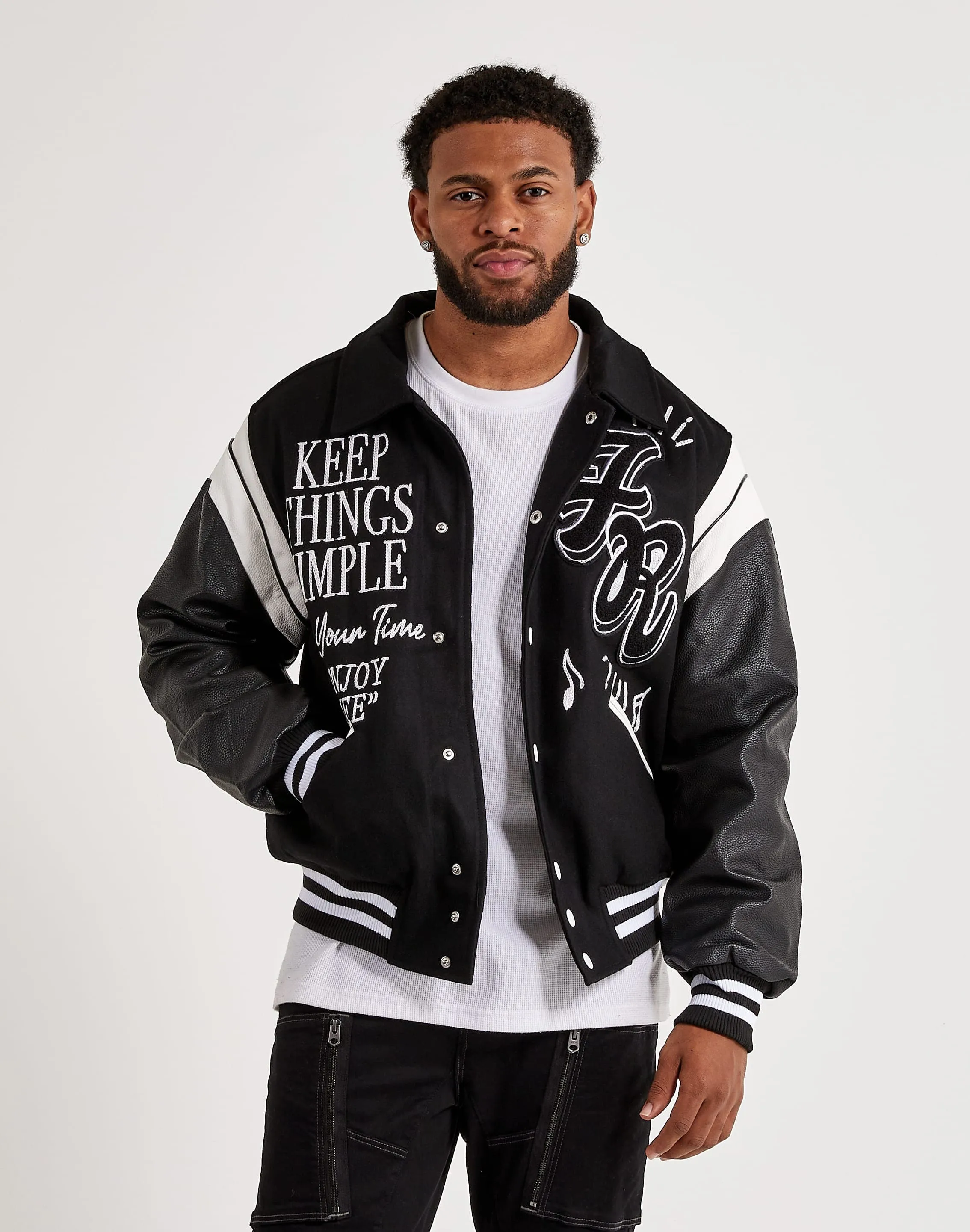 First Row Keep Things Simple Varsity Jacket