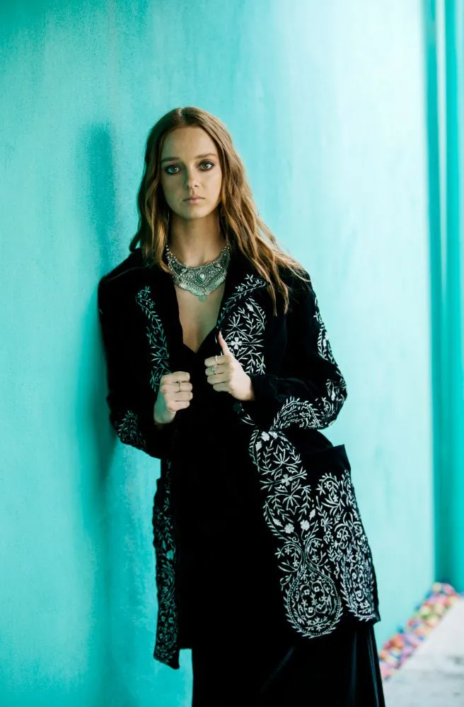 Fleetwood Embroidery Coat Midnight