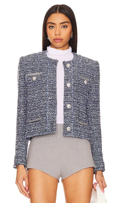 Generation Love Kristen Tweed Jacket in Blue