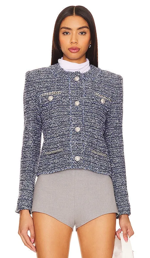 Generation Love Kristen Tweed Jacket in Blue