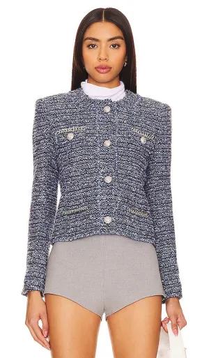Generation Love Kristen Tweed Jacket in Blue