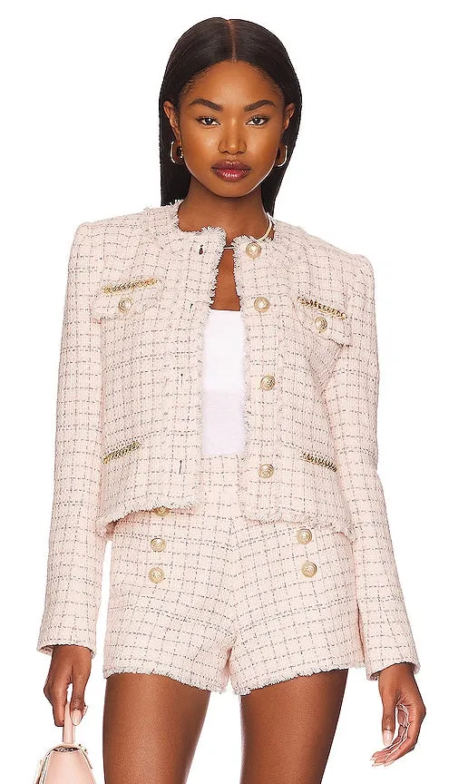 Generation Love Kristen Tweed Jacket in Blush