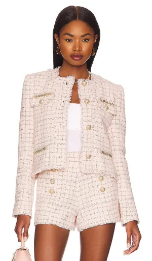Generation Love Kristen Tweed Jacket in Blush