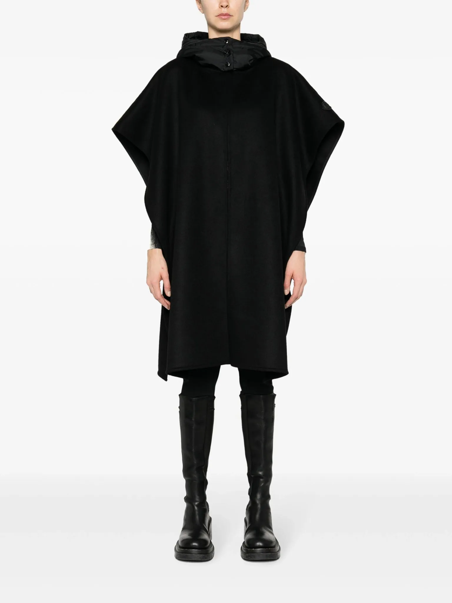 Grenoble belted hooded cape