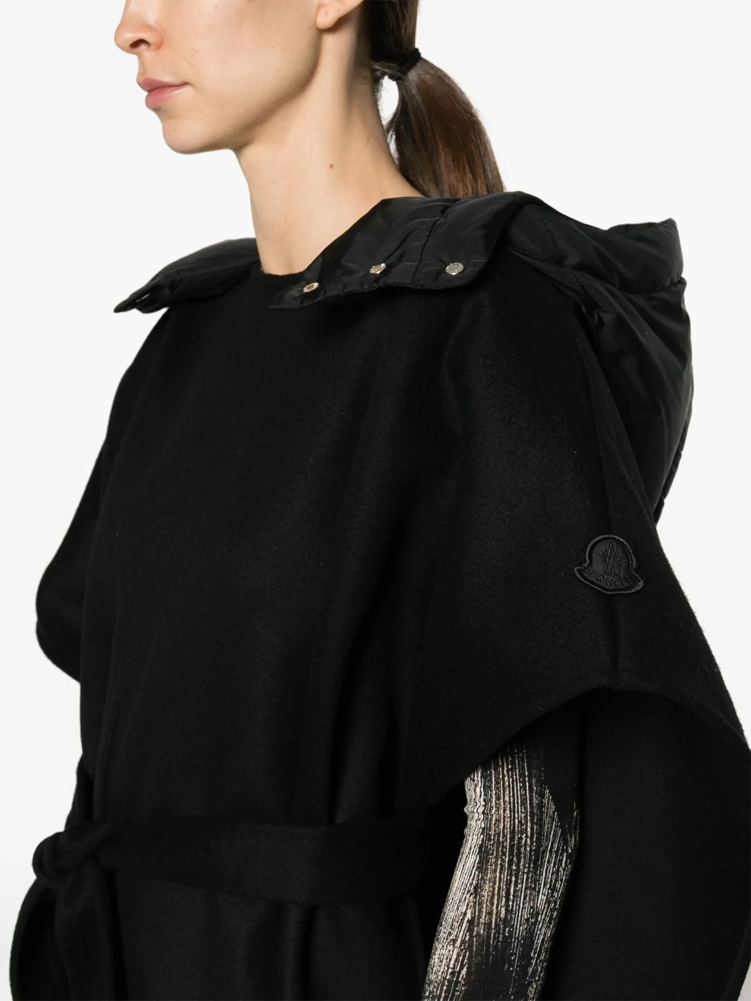 Grenoble belted hooded cape