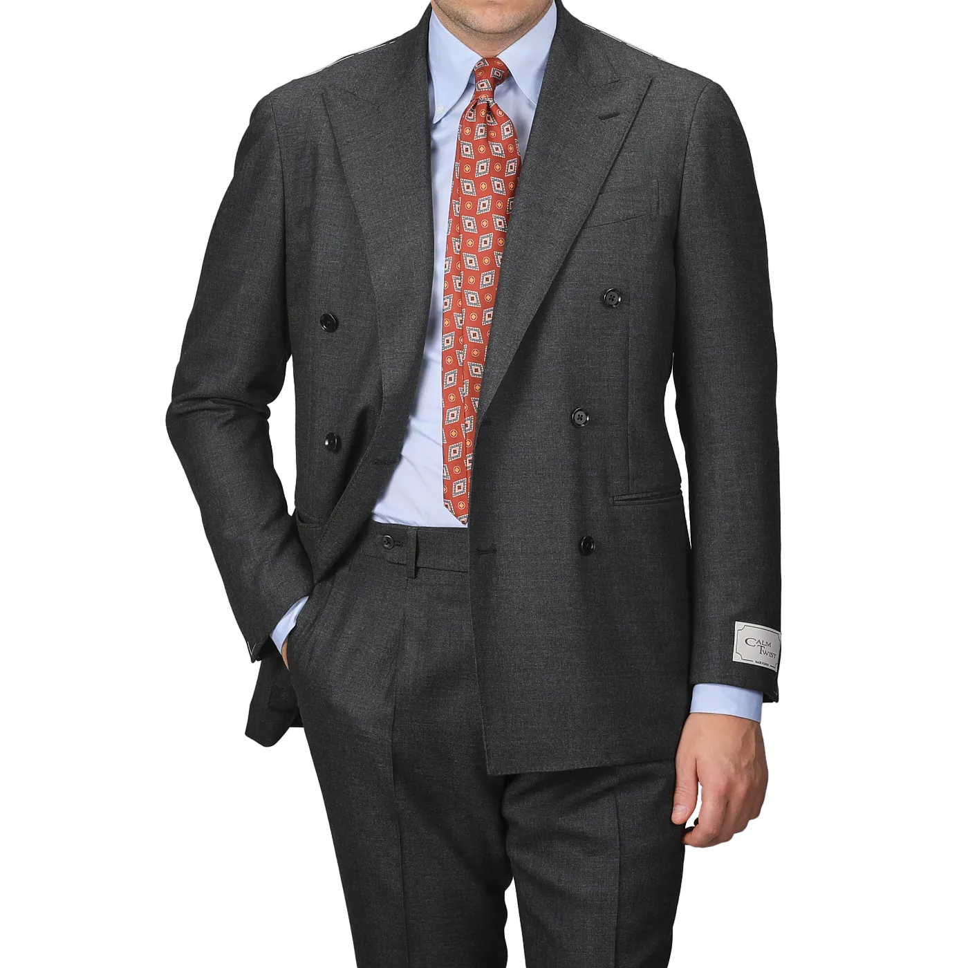 Grey Calm Twist Wool DB Suit