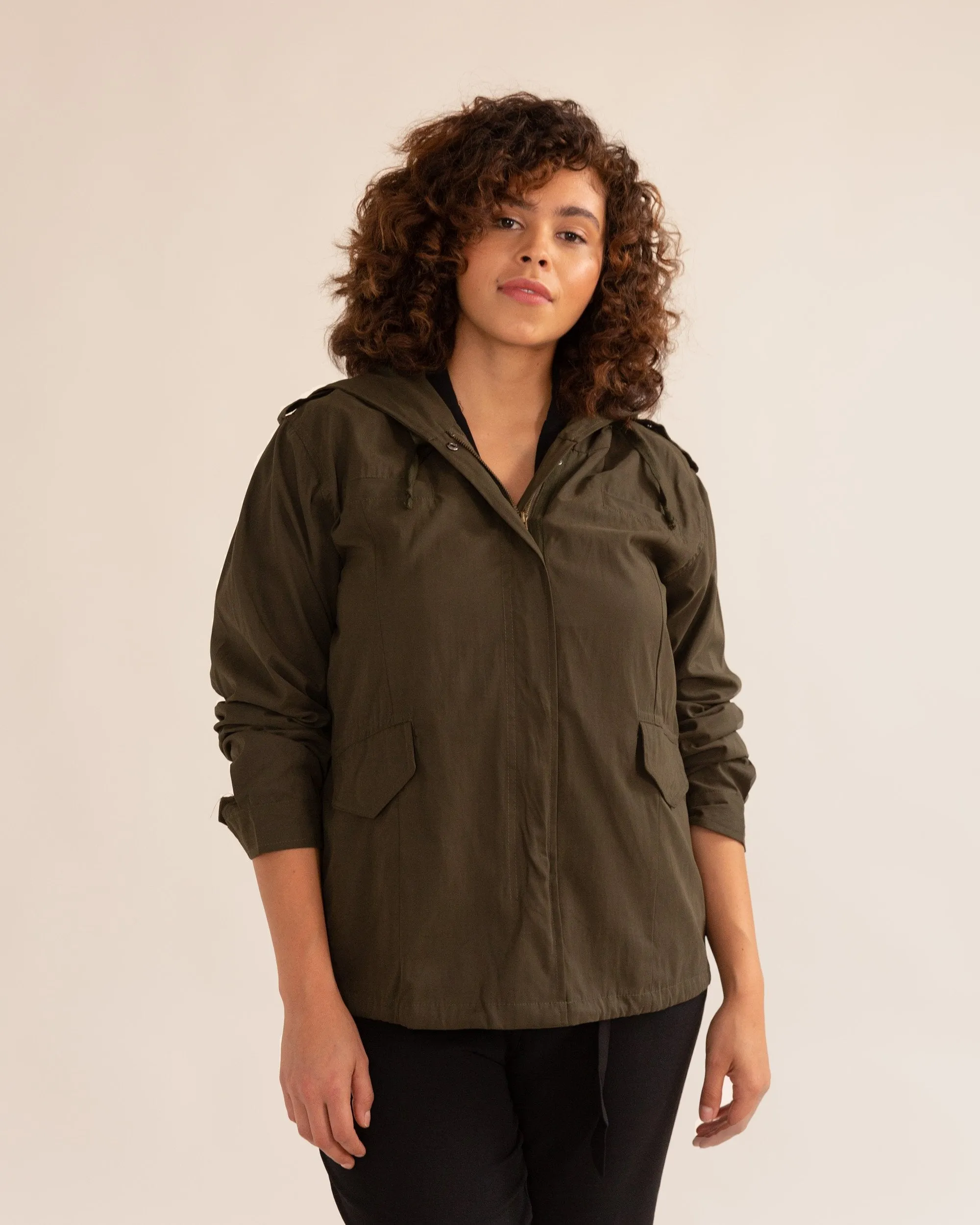 Ivy High Collared Utility Jacket