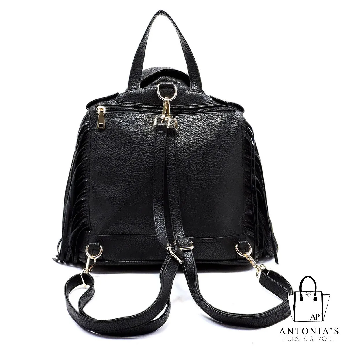Le Miel Motorcycle Jacket Fringe Backpack