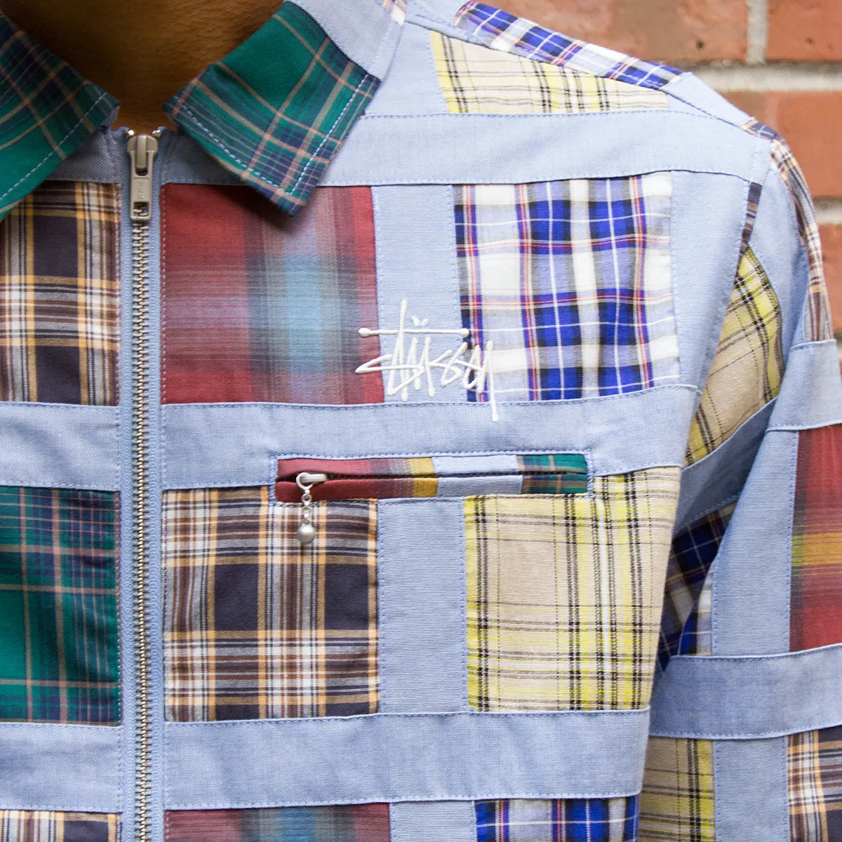 Madras Patchwork Zip Jacket