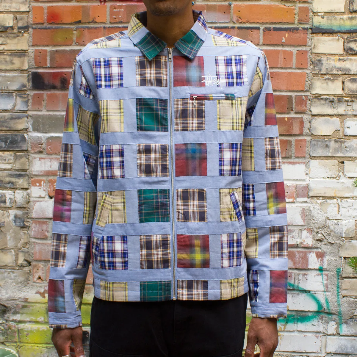 Madras Patchwork Zip Jacket