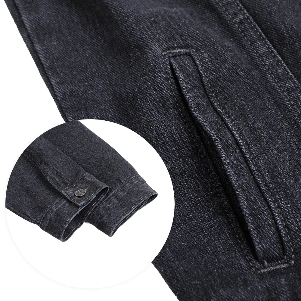 Mens Lucky Number 25 Graphic Button Up Denim Jacket