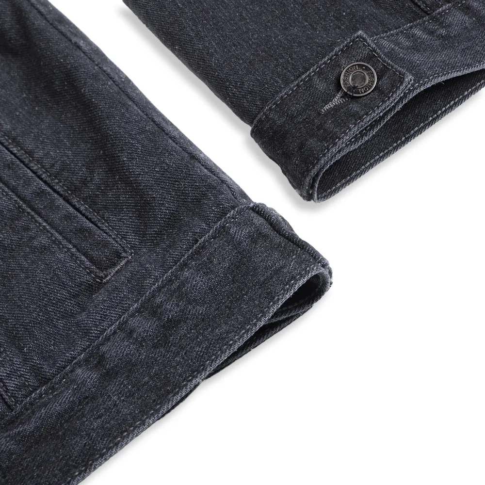 Mens Lucky Number 25 Graphic Button Up Denim Jacket