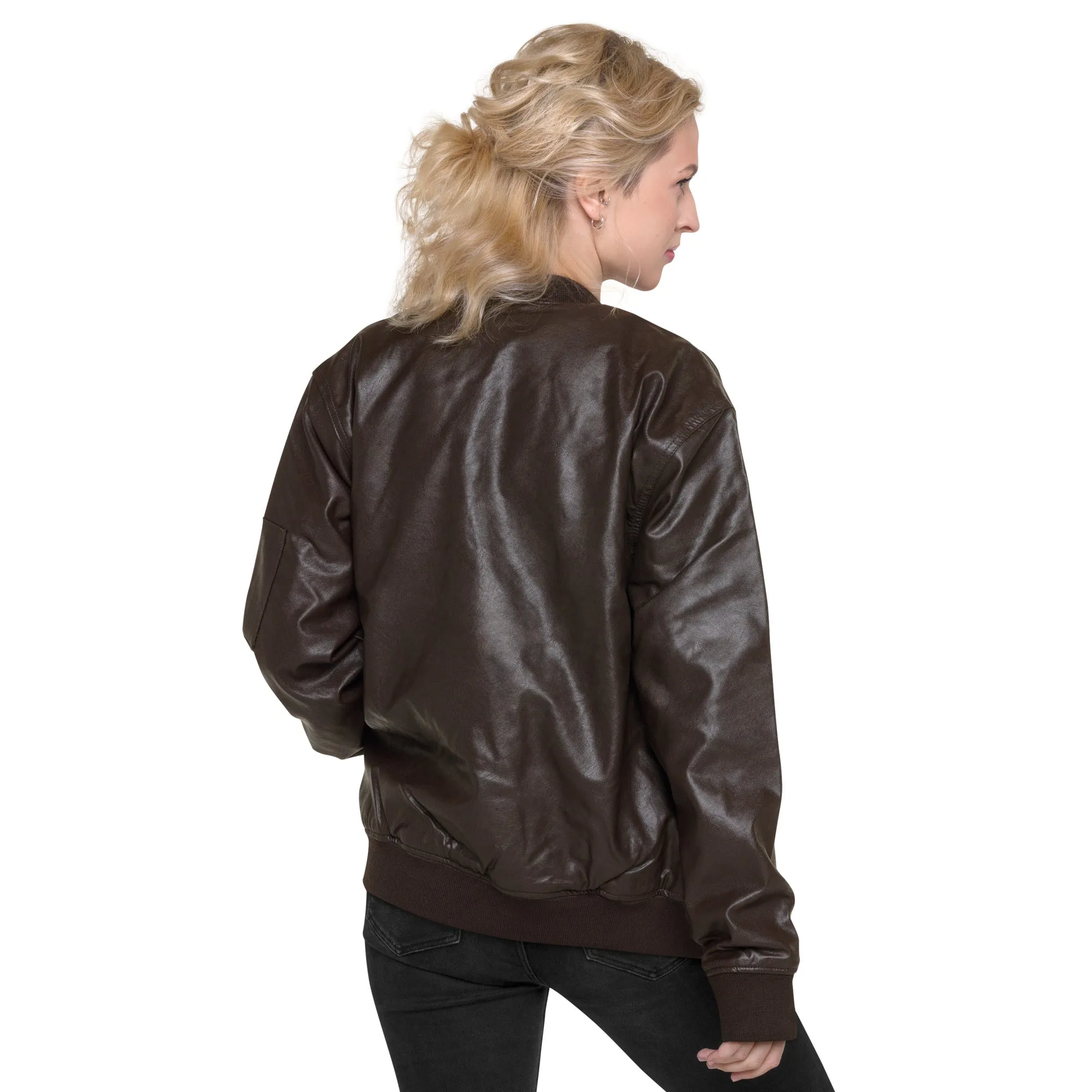 Real Retro Leather Bomber Jacket