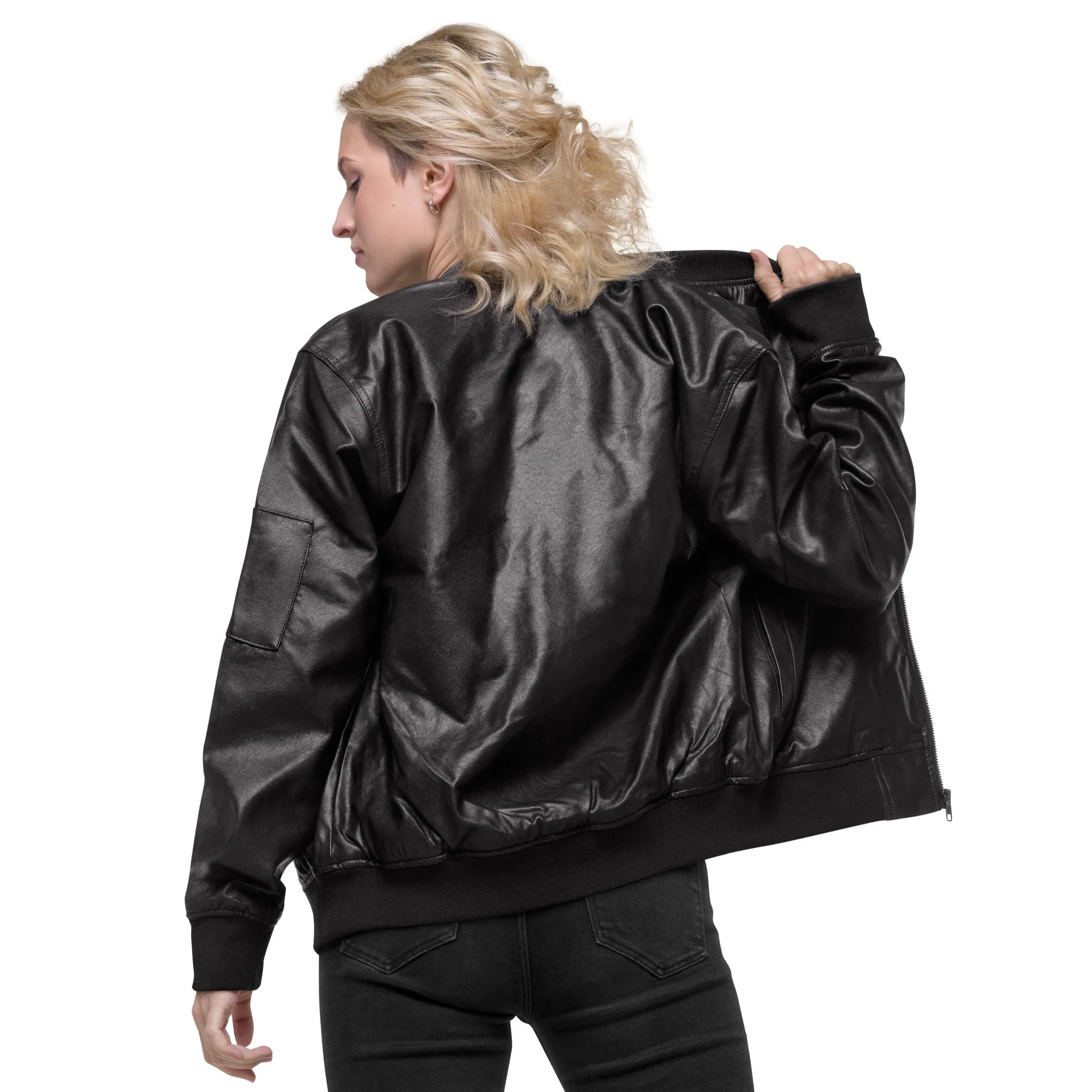 Real Retro Leather Bomber Jacket