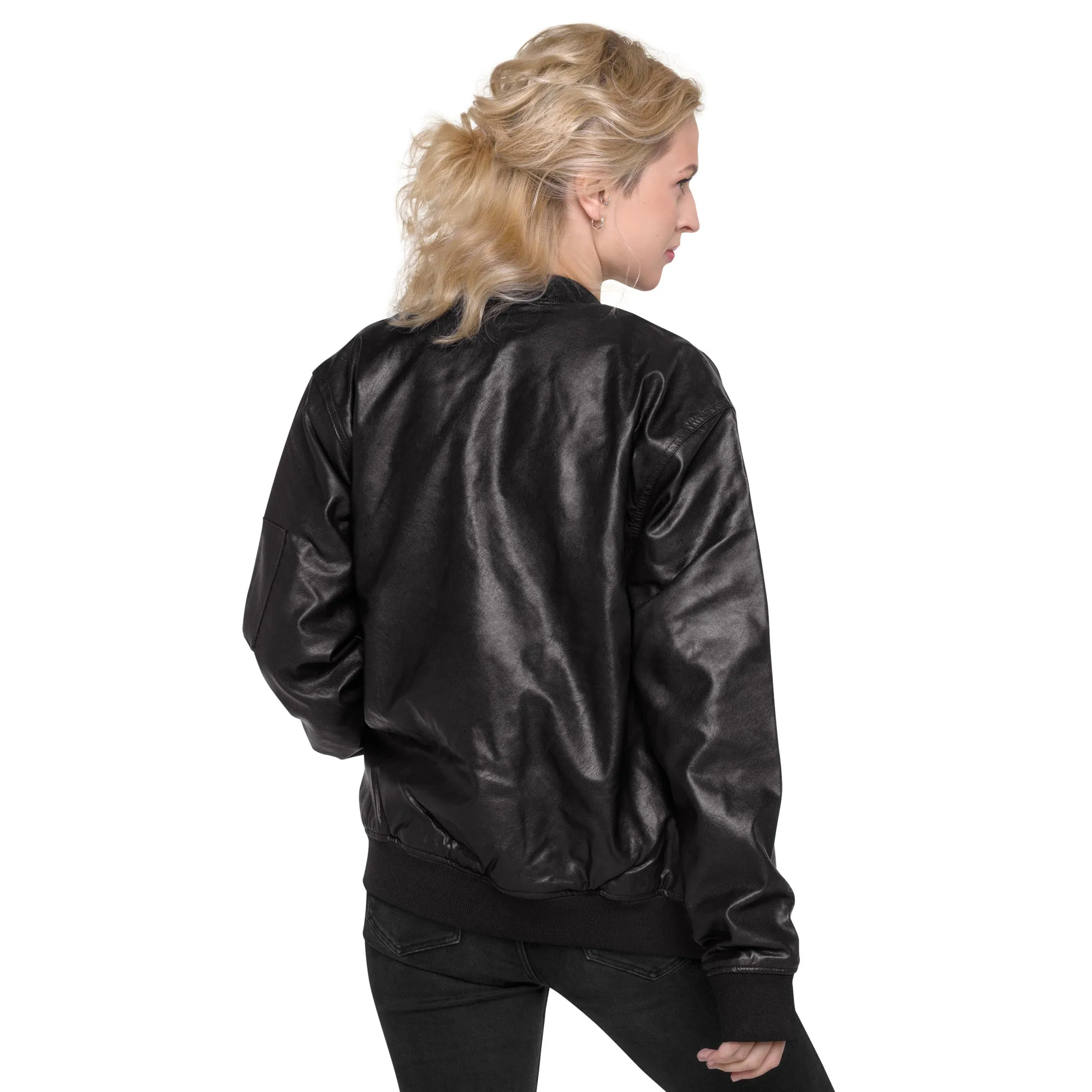 Real Retro Leather Bomber Jacket