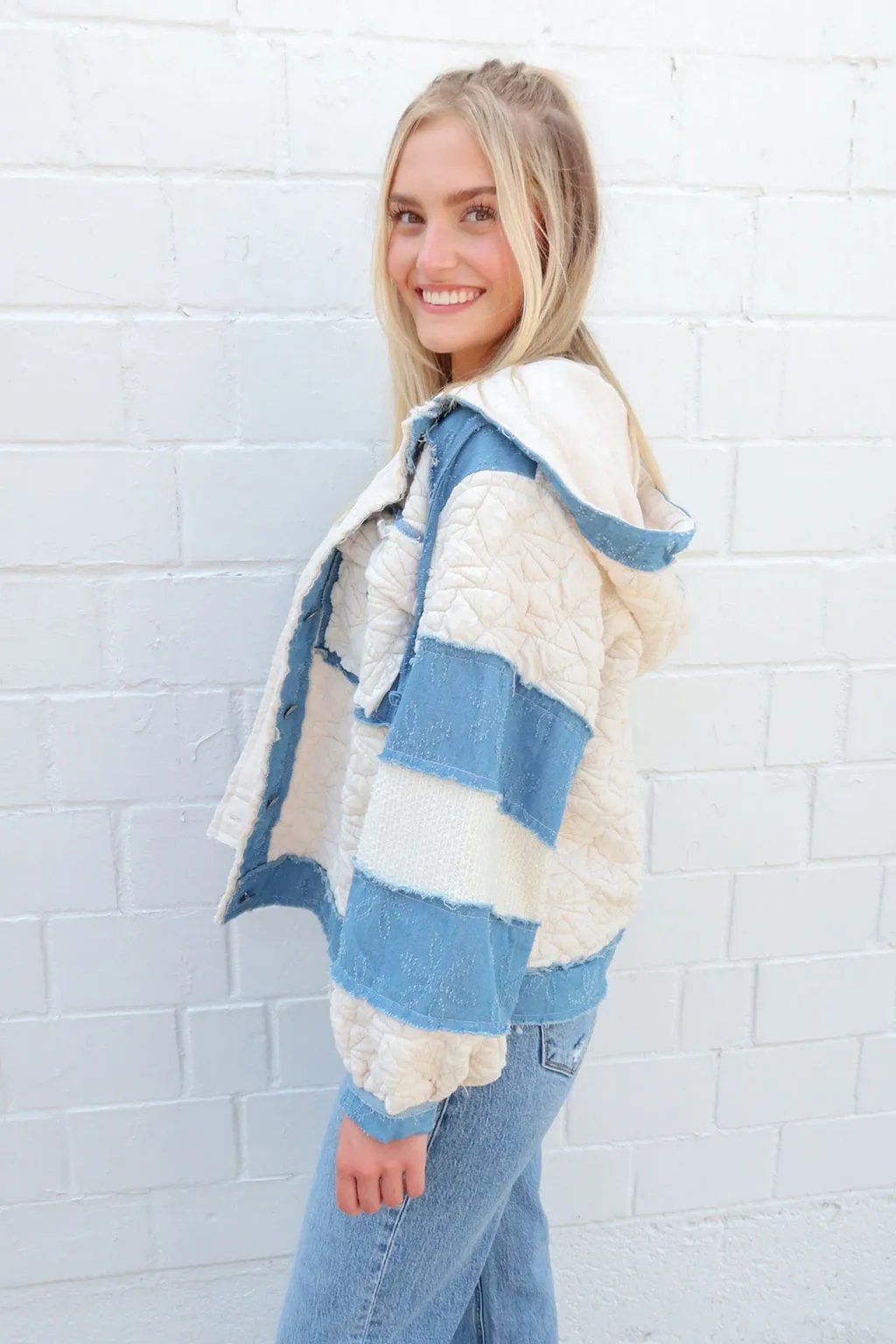 Say Anything Cream Multi Jacket