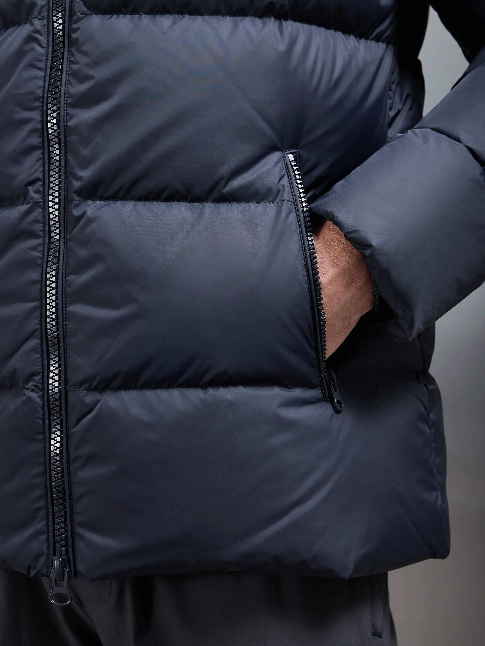 Short Down Jacket in Navy