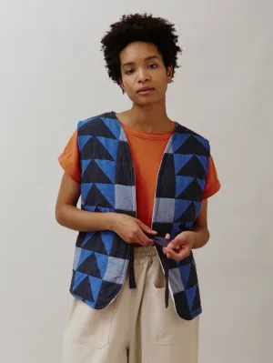 Sideline | Sib Vest | Patchwork Indigo
