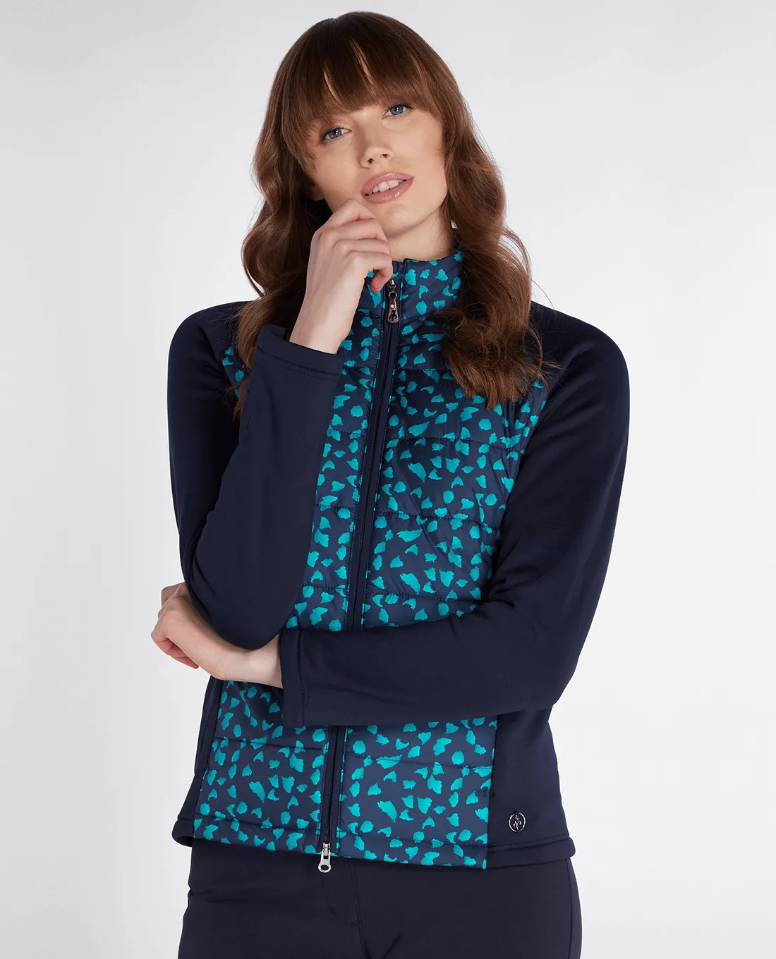 SIZE 10 - GREEN LAMB Maggie Padded Jacket 952 Flake/Navy