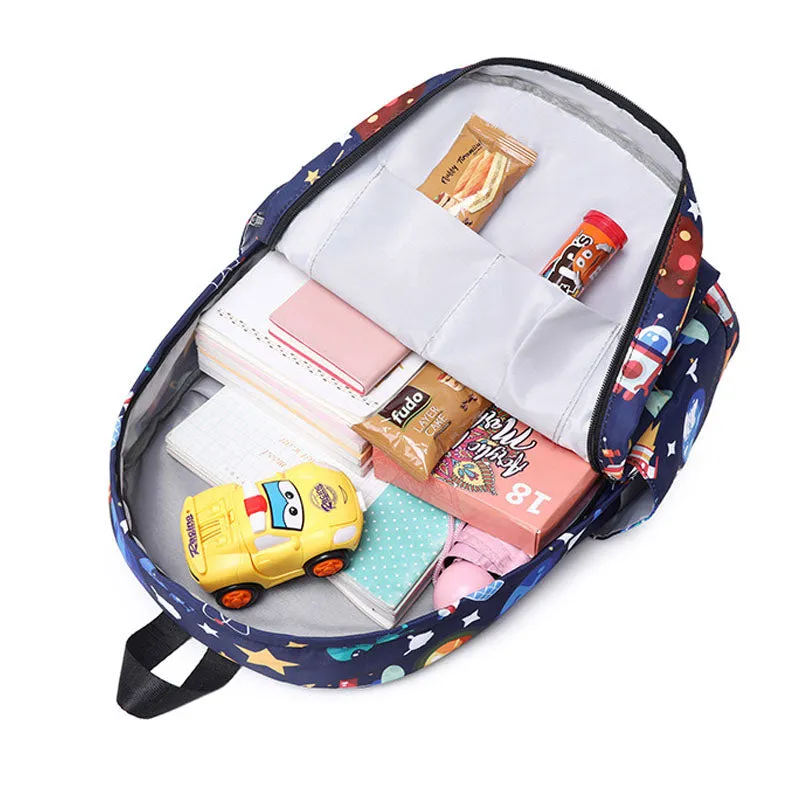 Space Prints Backpack for Girls Bookbag Waterproof Lightweight School Bag