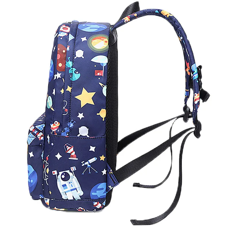 Space Prints Backpack for Girls Bookbag Waterproof Lightweight School Bag