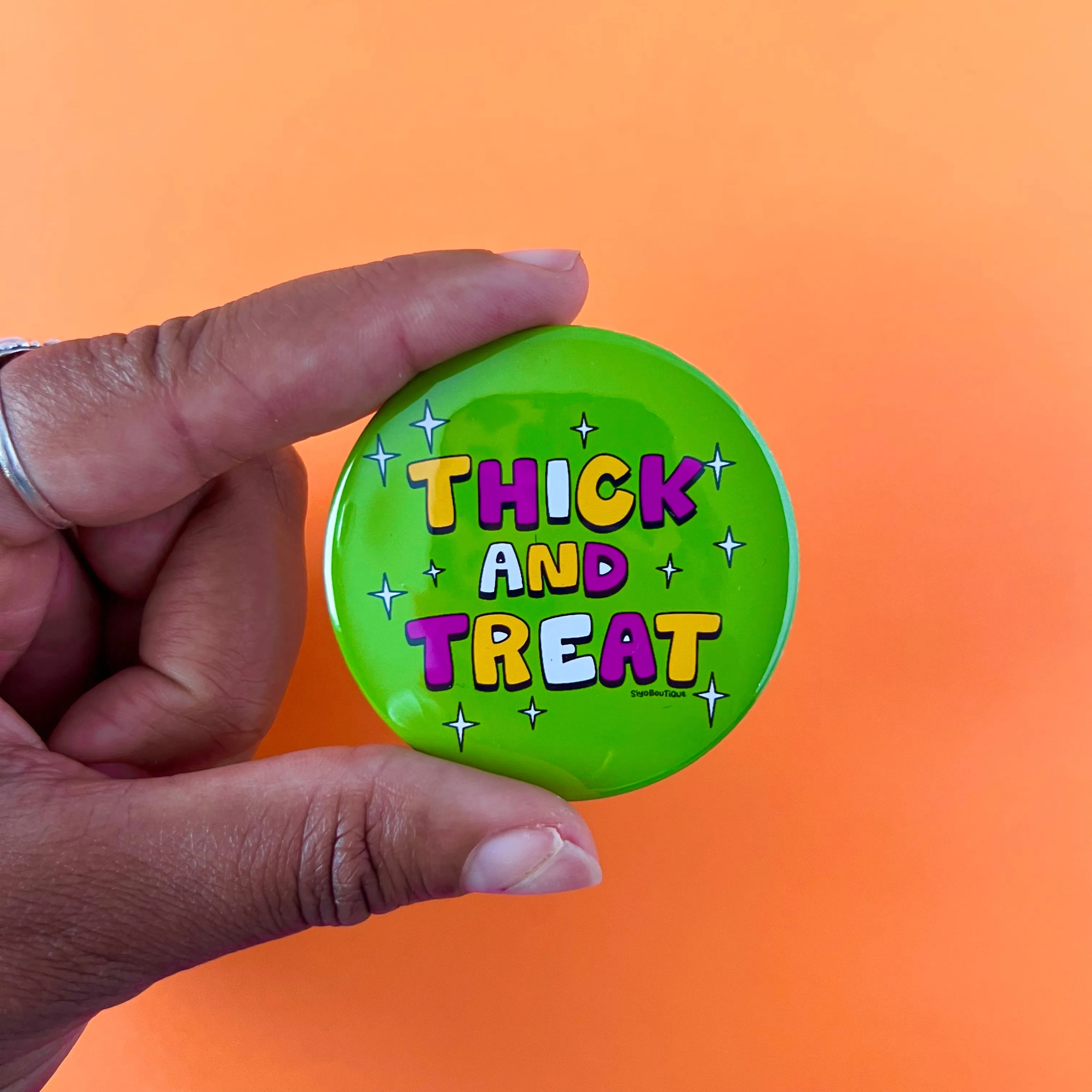 Thick & Treat Halloween Button