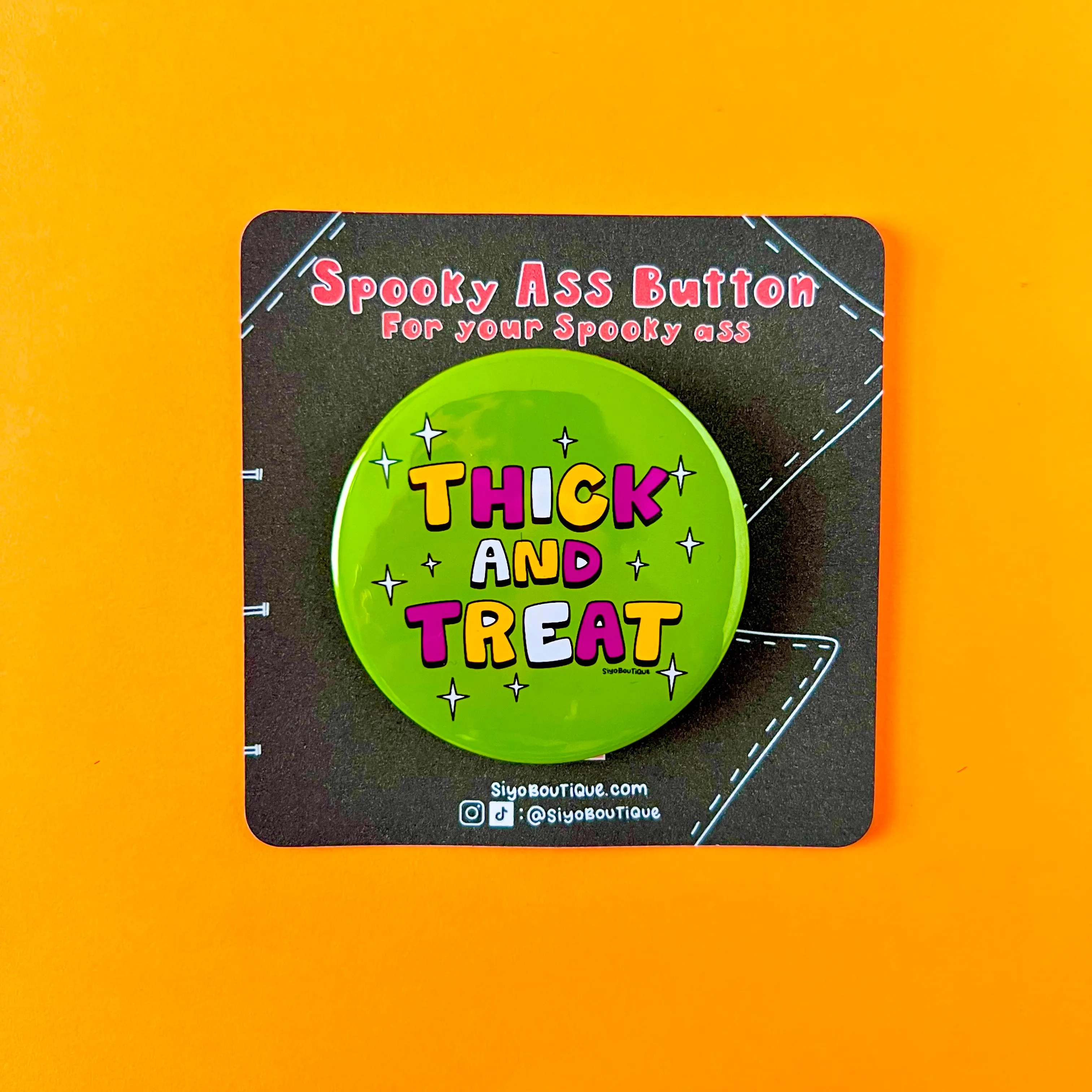 Thick & Treat Halloween Button