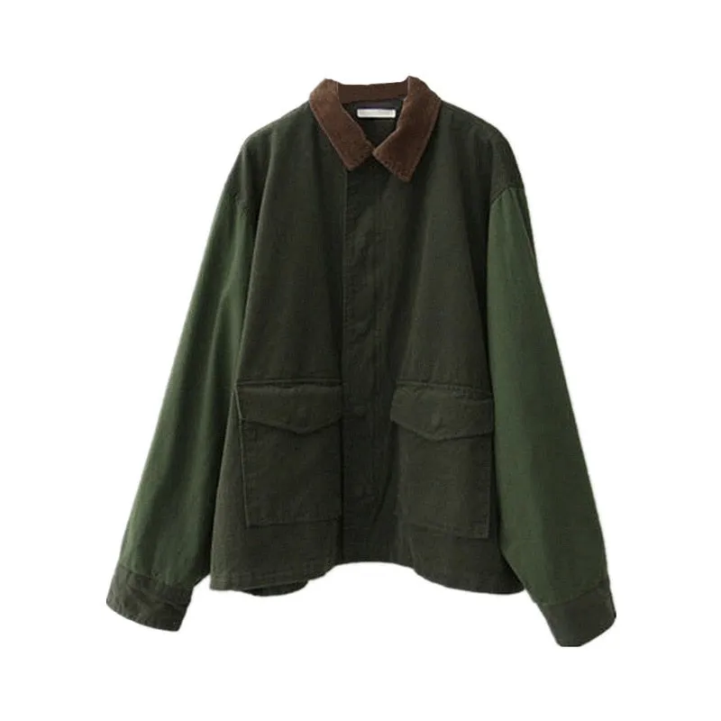 Vintage Patchwork Collar Jacket