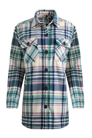 Weird Fish 10 Jade Oversized Checked Fleece Shacket