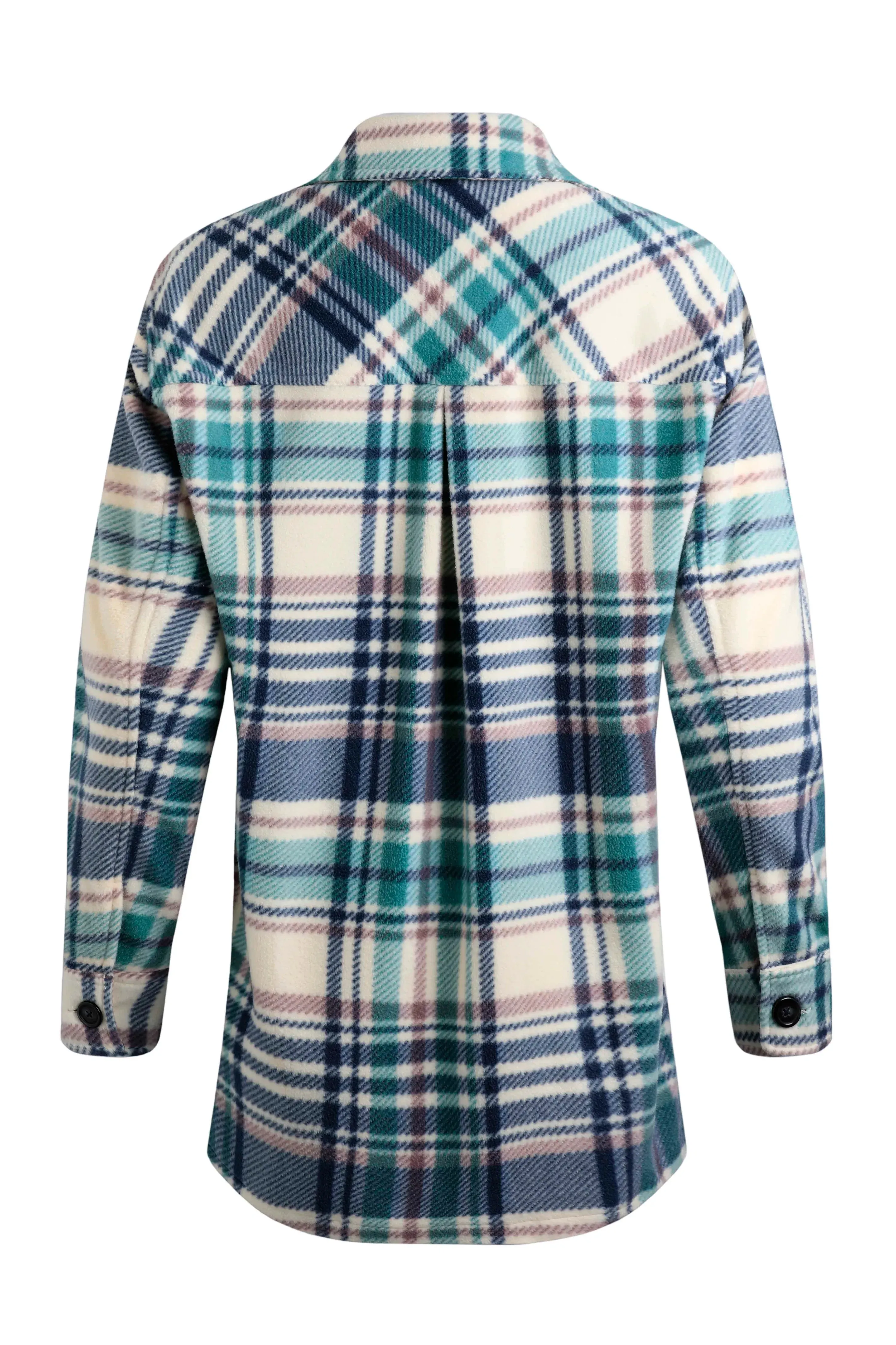 Weird Fish 10 Jade Oversized Checked Fleece Shacket